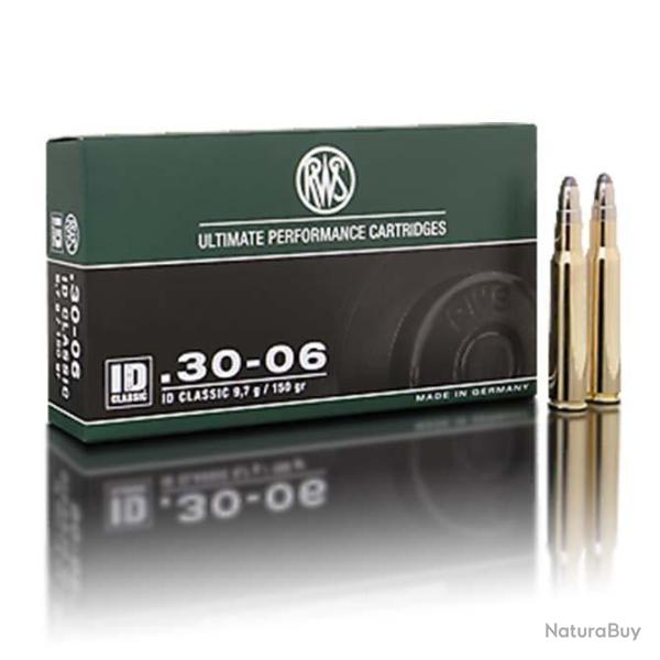 Munitions RWS calibre 30-06 ID Classic 150gr - 9.7g x20