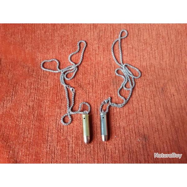 balles de 38 special pendentif avec chaines