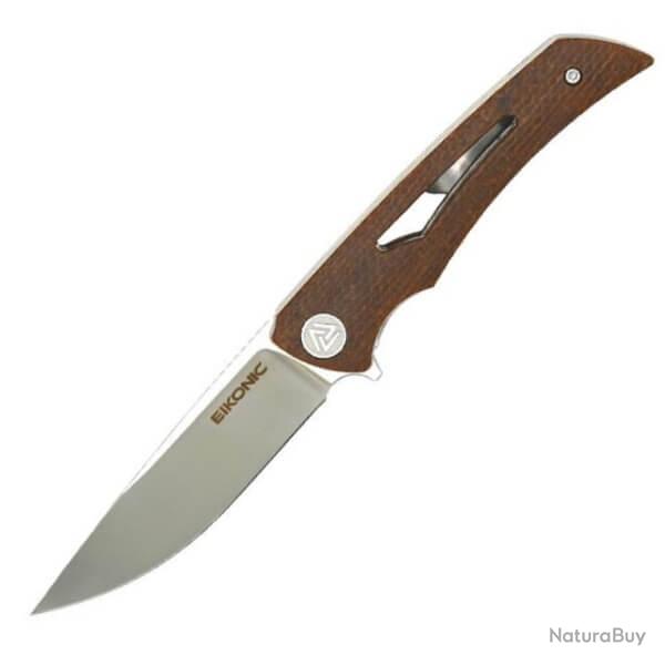 Couteau de poche Eikonic Aperture micarta marron