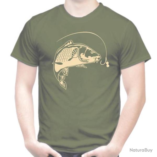 T-SHIRT CARPISTE - P�che sportive de la carpe Miroir Commune Carpe cuir Bivouac de nuit Bouillettes