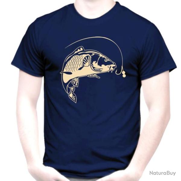 T-SHIRT - CARPISTE - P�che sportive Carpe Miroir Cuir Commune Bouillettes Hame�ons Bivouac de nuit