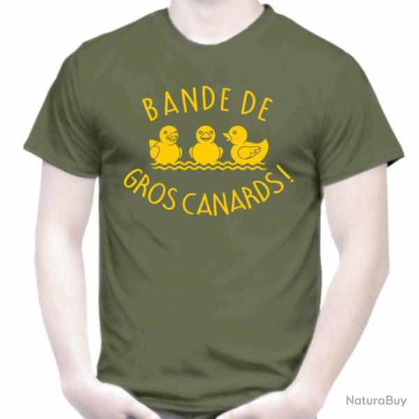 T-SHIRT Humour dr�le -  BANDE DE GROS CANARDS  - jeux de mots - blague Id�e cadeau No�l Anniversaire