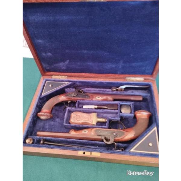 pistolets � percussion Duel vers 1850