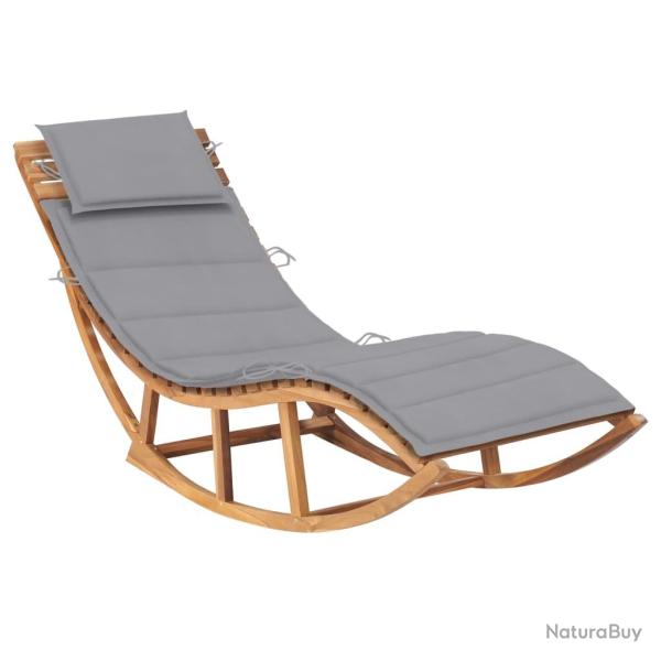 Transat chaise longue bain de soleil lit de jardin terrasse meuble d'ext�rieur � bascule avec couss