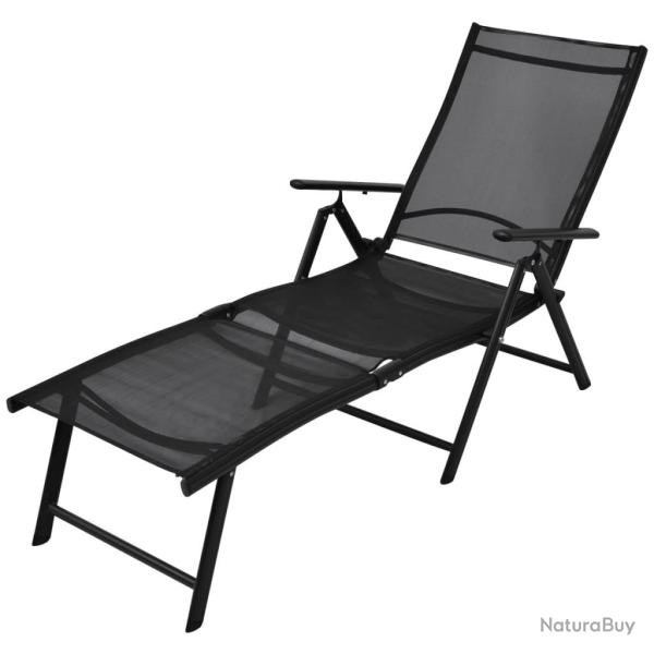 Transat chaise longue bain de soleil lit de jardin terrasse meuble d'ext�rieur pliable aluminium no