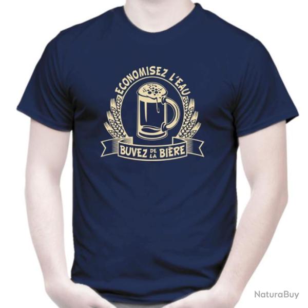T-SHIRT Humour  - ECONOMISEZ L'EAU  BUVEZ DE LA BI�RE - Dr�le Blague  Id�e cadeau  No�l Anniversaire