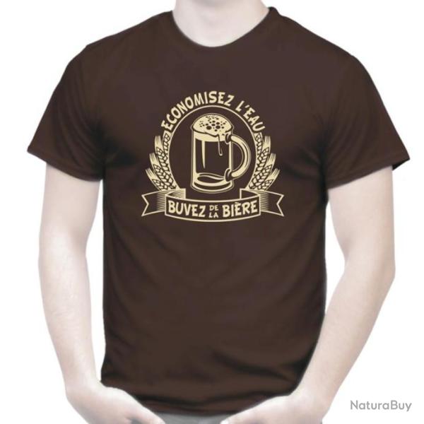 T-SHIRT Humour  - ECONOMISEZ L'EAU  BUVEZ DE LA BI�RE - Blague Dr�le Id�e cadeau Anniversaire No�l