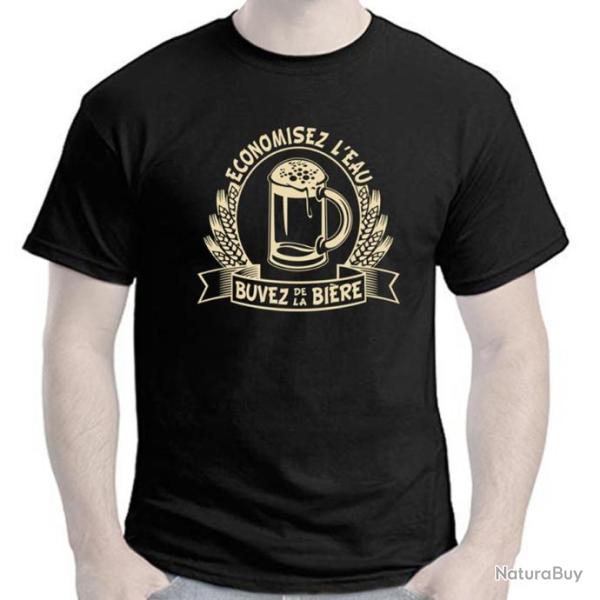 T-SHIRT Humour  - ECONOMISEZ L'EAU  BUVEZ DE LA BI�RE - Dr�le  Id�e cadeau  No�l Anniversaire Blague