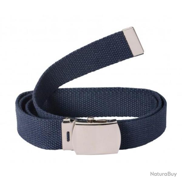 Ceinture toile unie bleue marine