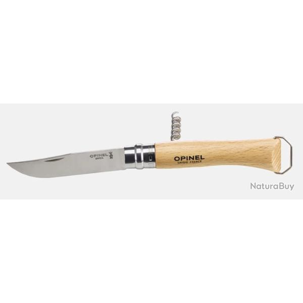 Couteau pliant OPINEL tire bouchon d�capsuleur n�10