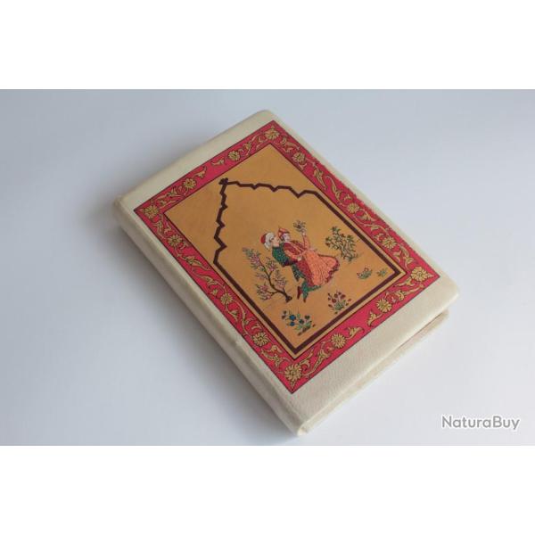 Livre Le Jardin des roses reliure parchemin peinte Sadi 1935