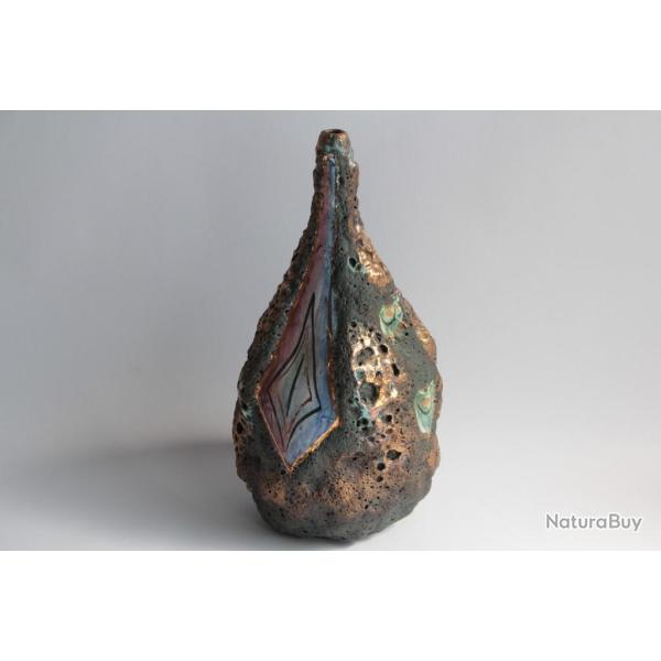 Vase c�ramique Italo Casini Italie Lava 1950