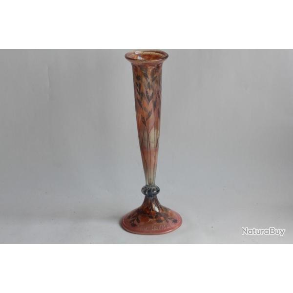 Vase verre Vera Walther Allemagne 1985