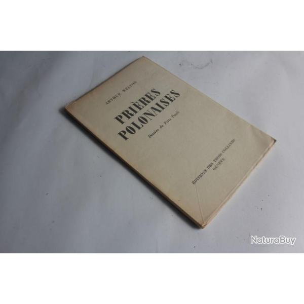 Livre prires polonaises Arthur Welton ddicac 1944