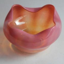 Coupelle verre opalescent rose