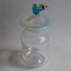 MURANO Bonbonnière verre opalescent Salviati