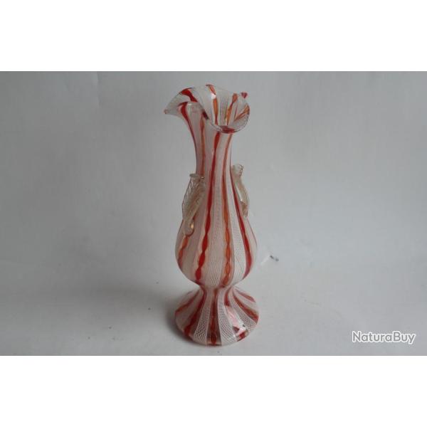 MURANO Vase verre Zanfirico