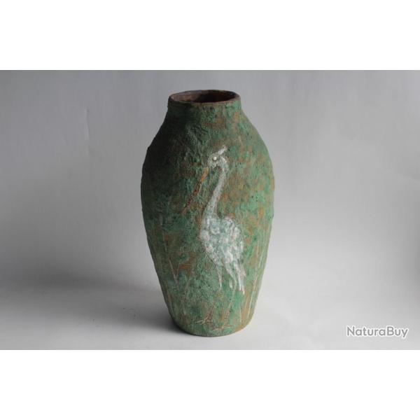 LENCI Vase c�ramique Oiseau Italie