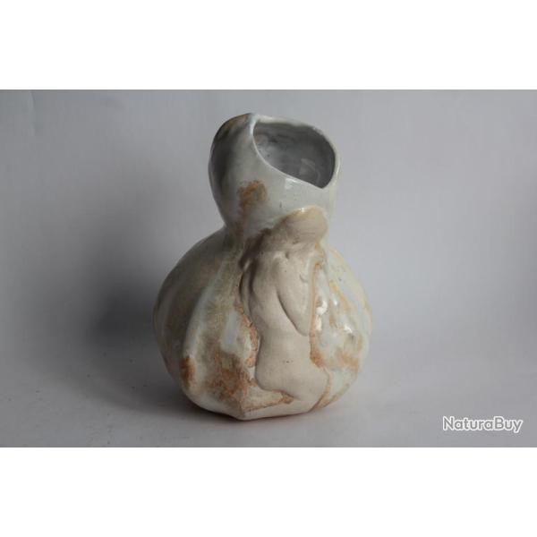 Alfred FINOT Vase gourde La Soif c�ramique GENTIL-BOURDET Femme nue