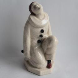 Pierrot céramique craquelée Évolution Art déco