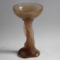 DAUM Coupe sur pied P&acirc;te de verre Ouraline