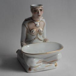 Veilleuse Brûle parfum porcelaine Femme Art déco