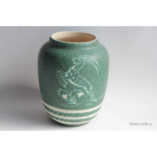 Vase c�ramique Gazelles Gmundner Keramik Autriche