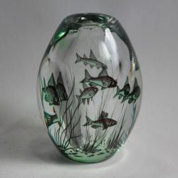ORREFORS Sweden Vase Poissons Edward Hald