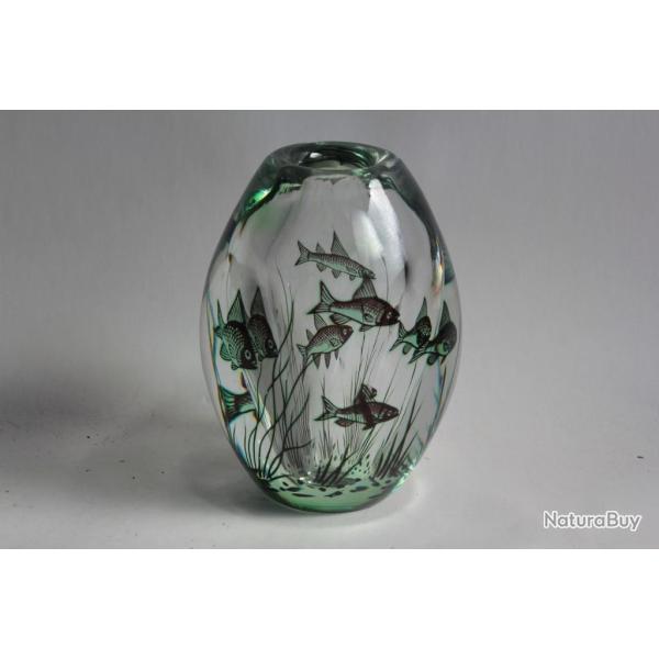 ORREFORS Sweden Vase Poissons Edward Hald