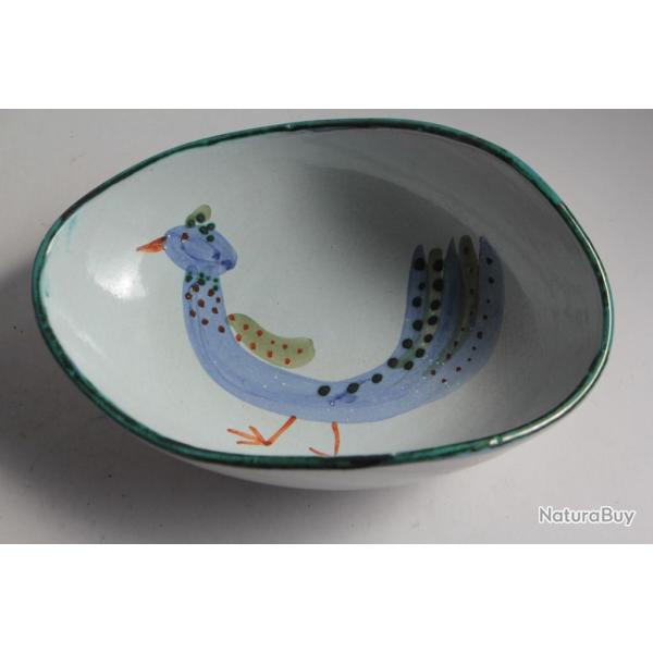 Coupe c�ramique Oiseau Gourju Naumovitch Grand Ch�ne Vallauris