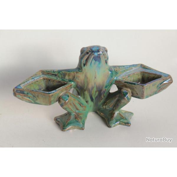 Saleron Grenouille c�ramique Alphonse Cyt�re Unis France Rambervillers