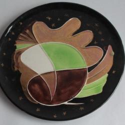 Plat céramique Yves NEVEU Vallauris