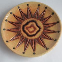 Plat céramique Soleil Louis GIRAUD Biot Vallauris