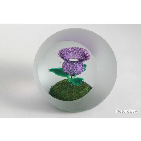 Presse-papier Sulfure Fleur Scottish Border Art Glass 2006