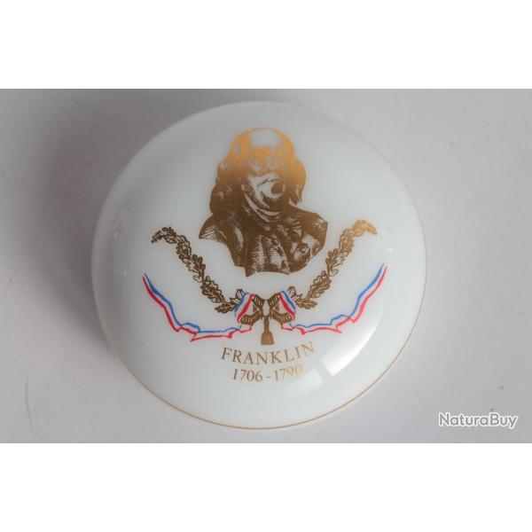 SAINT LOUIS Presse-papier cristal opalin Franklin