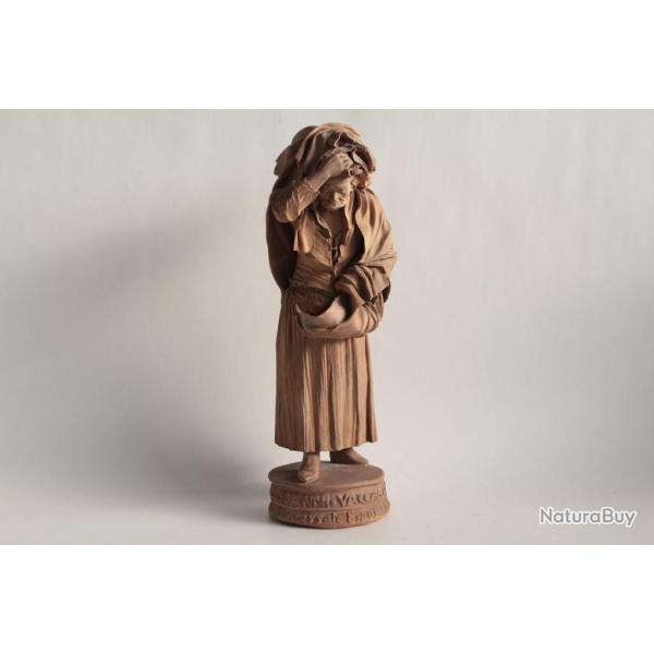 BONGIOVANNI VACCARO Sculpture terracotta Vieille femme Italie