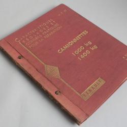 Manuel Technique automobile Camionnettes 1000 kg 1400 kg M.R. 53 1958