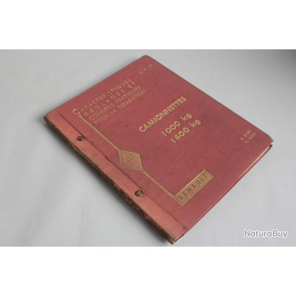 Manuel Technique automobile Camionnettes 1000 kg 1400 kg M.R. 53 1958