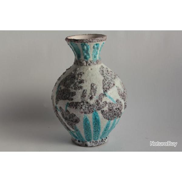 Vase c�ramique La Vietrese Italie gla�ure volcanique