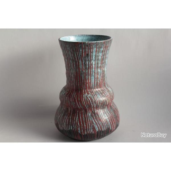 ACCOLAY Vase c�ramique �maill�e