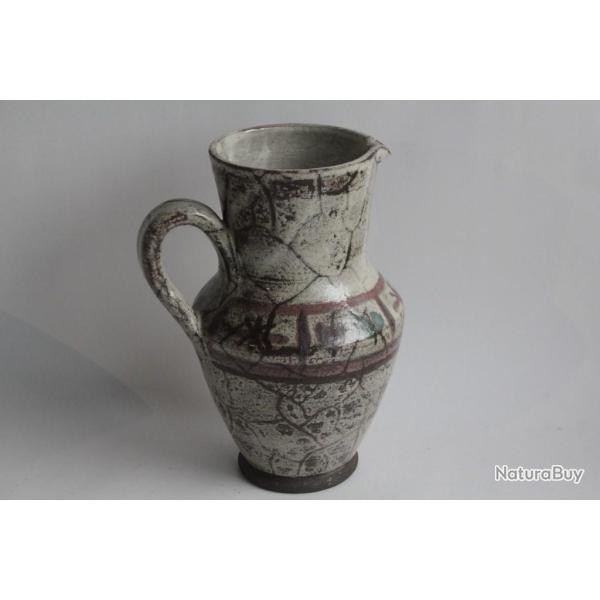 Gustave REYNAUD Pichet c�ramique Le M�rier Vallauris