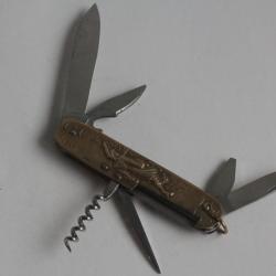 Couteau laiton Personnages bretons A. Pirony Thiers