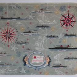 Plateau Compagnie Générale Transatlantique R. Bouvard