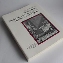 Livre Menus propos gastronomique et littéraires des lumières 2004