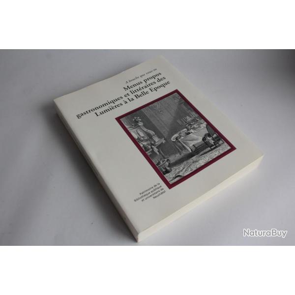 Livre Menus propos gastronomique et litt�raires des lumi�res 2004