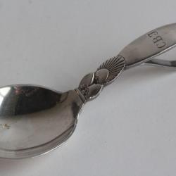Cuill&egrave;re &agrave; bouillie b&eacute;b&eacute; GEORG JENSEN Cactus argent Baby spoon