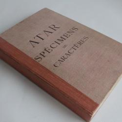 Livre Atar Spécimens de caractères Imprimerie