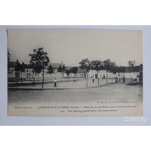 CPA France Lihons en Santerre Place du jeu de paume