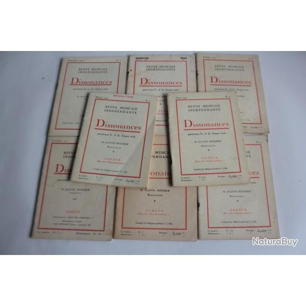 8 Revue musicale ind�pendante Dissonances R.Aloys Mooser 1940