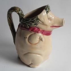 Pichet barbotine Cochon au jambon Orchies